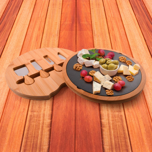 Promotional Greta Bamboo Slate Cheese Boards Promotion Products
